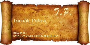 Ternák Petra névjegykártya