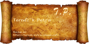 Ternák Petra névjegykártya